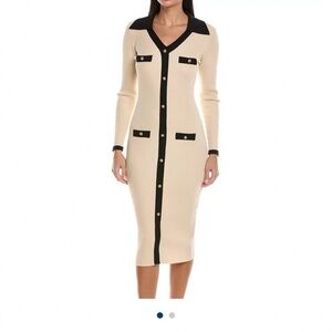 ANNA KAY JAQUARD DELUXE SWEATER DRESS , L, FRANCE, NEW